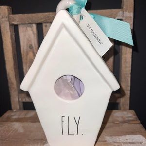 Rae Dunn FLY Slant Birdhouse.